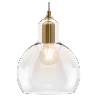 Brass and Glass Pendant Light 