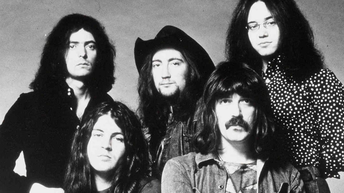 Deep Purple’s Mark II line-up posing for a photograph in 1972