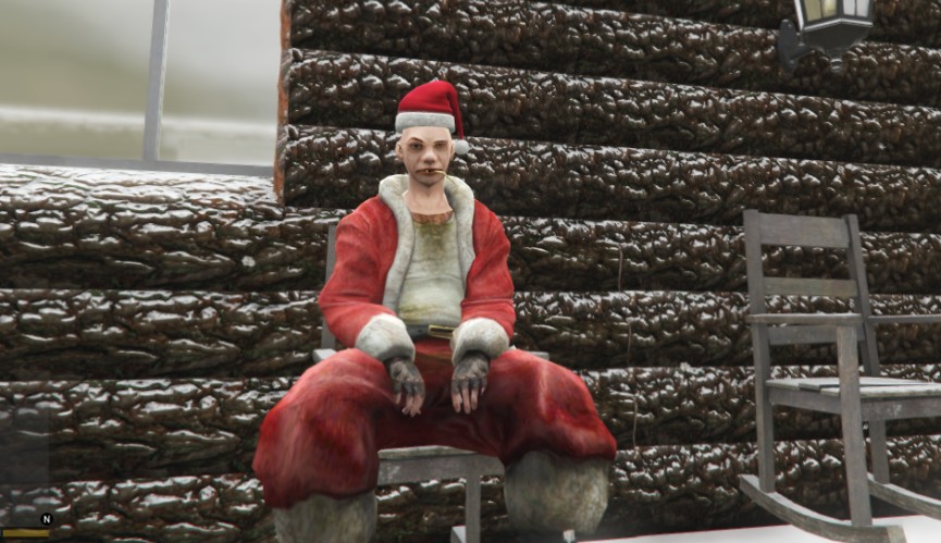 Bad Santa taking a seat