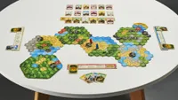 Best board games: The Quest for El Dorado set up on table