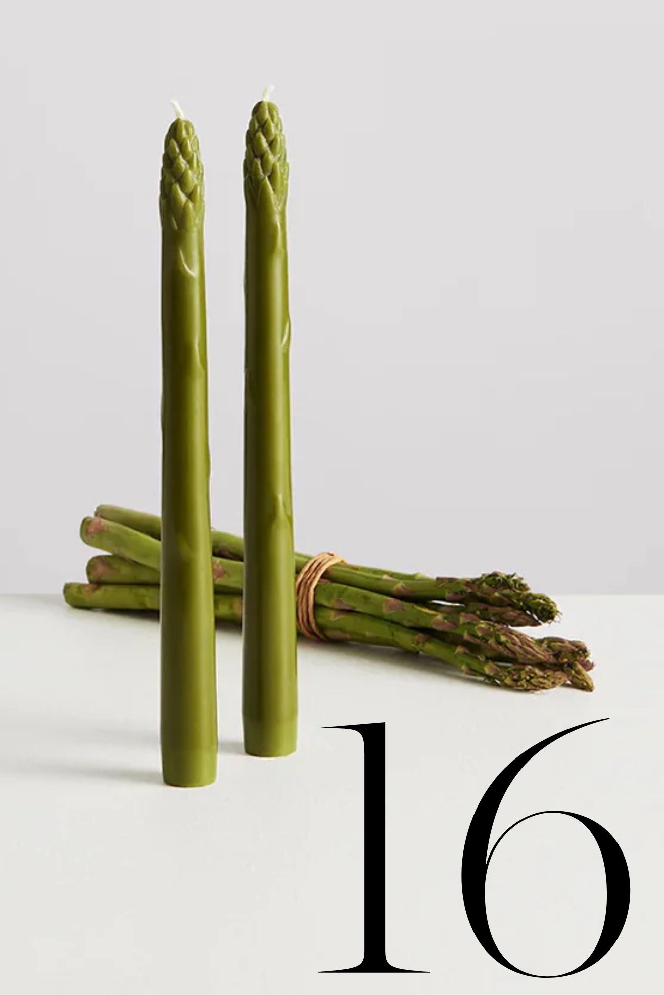 Maison Balzac, &#039;The Asparagus Bunch&#039; Tapered Candles, Set of 4