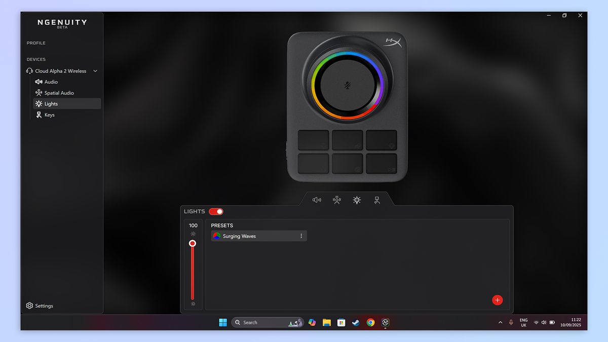 HyperX Ngenuity software screenshot