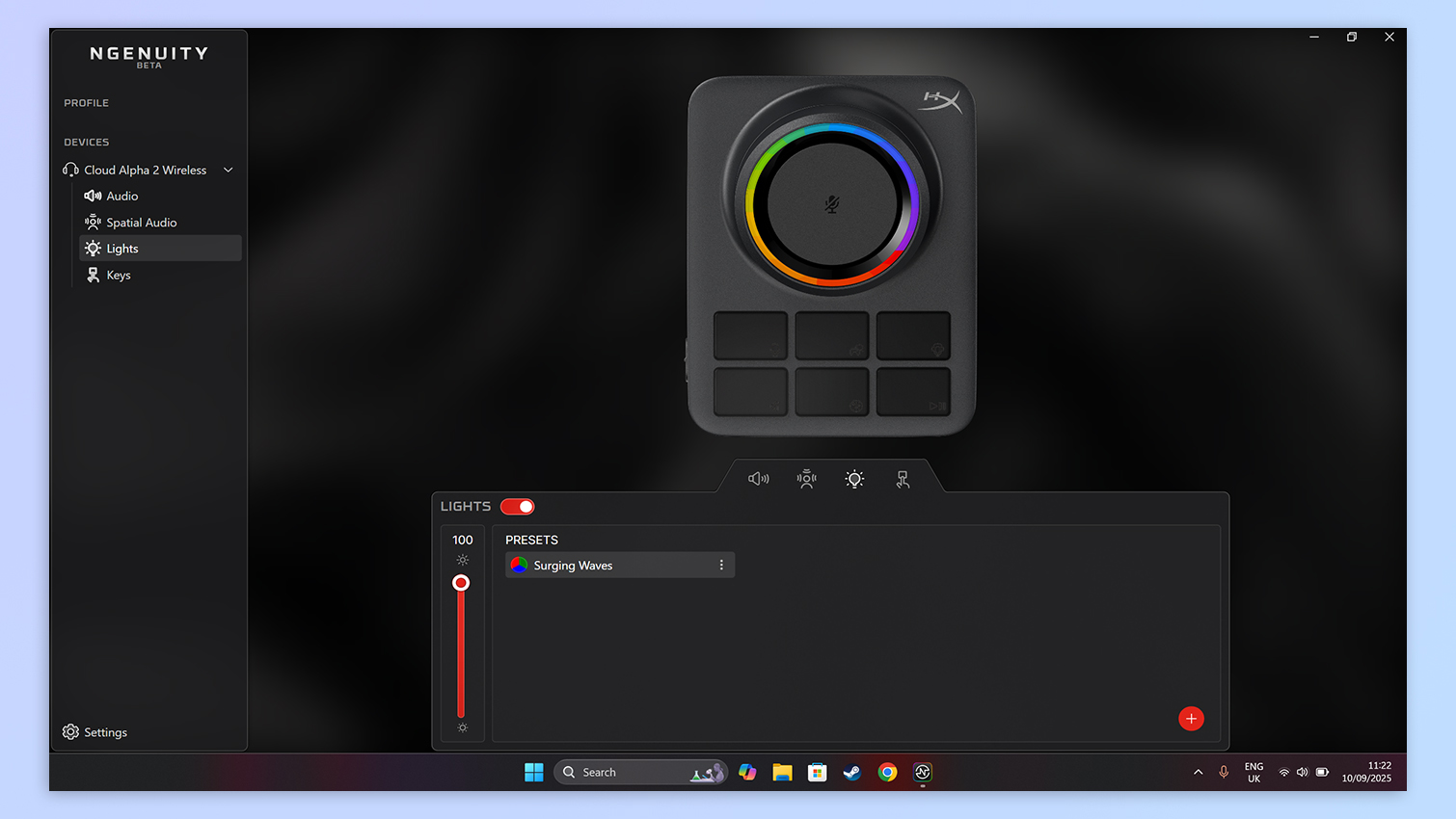 HyperX Ngenuity software screenshot