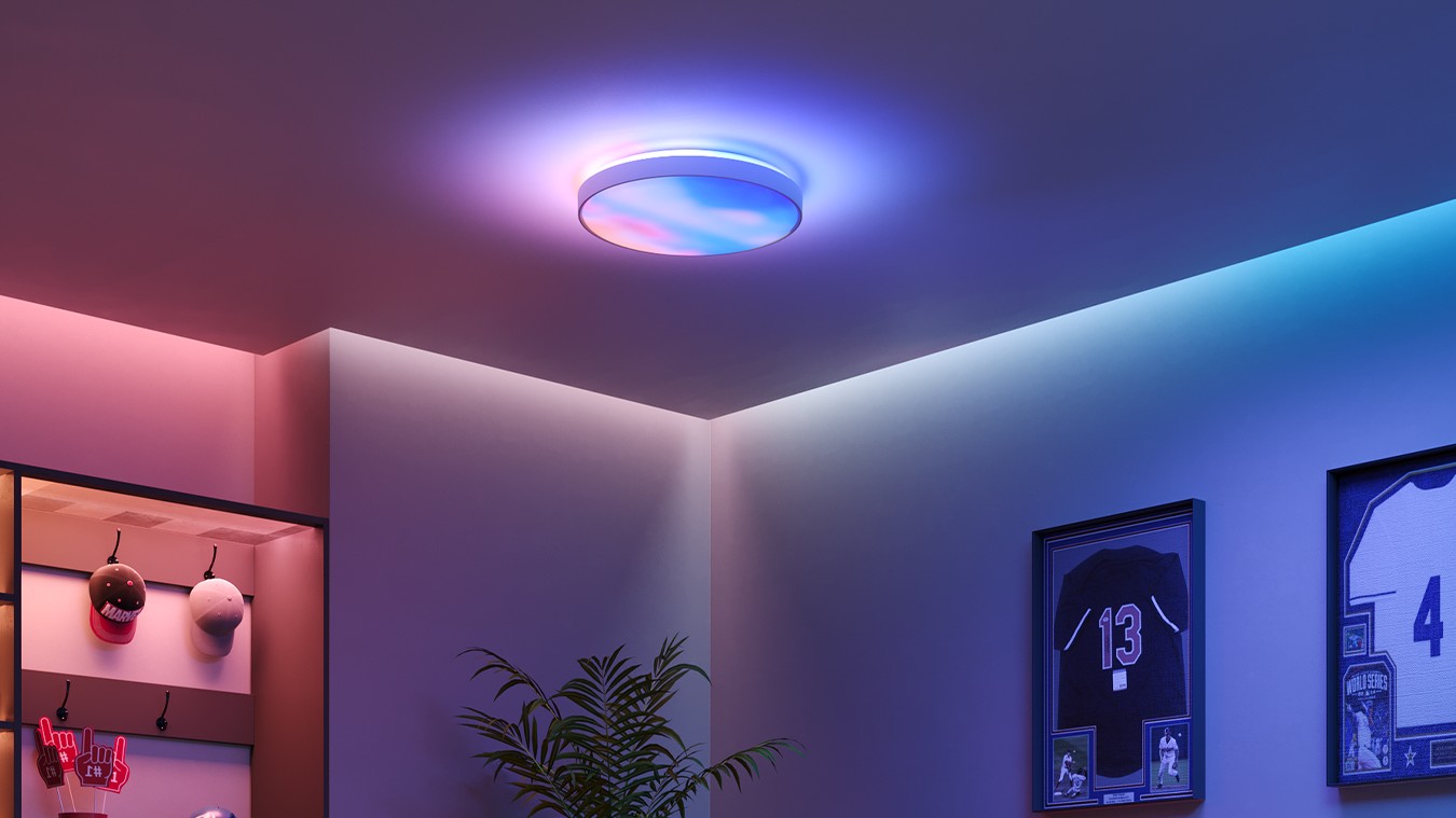 Govee Ceiling Light Ultra mounted on a ceiling