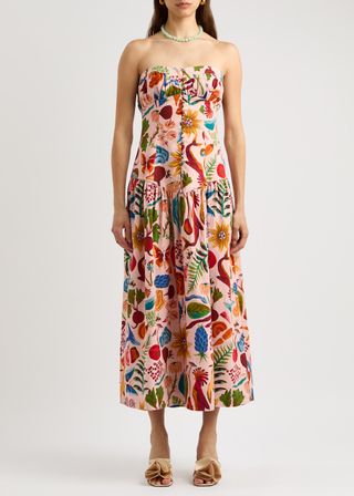 Bright Farm Printed Linen-Blend Midi Dress
