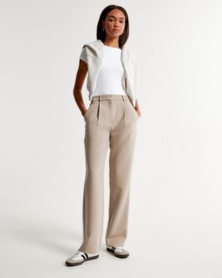 Abercrombie & Fitch + Tailored Relaxed Straight Pant