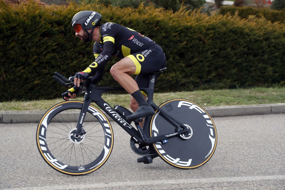 J&eacute;r&ocirc;me Cousin (Direct Energie) tests the new Wilier Triestina Turbine bike