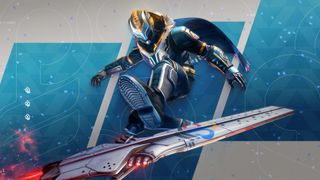 Destiny 2 hoverboard with a hunter riding it