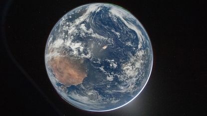 Picture of Earth from the Orion spacecraft's window on April 2, 2026