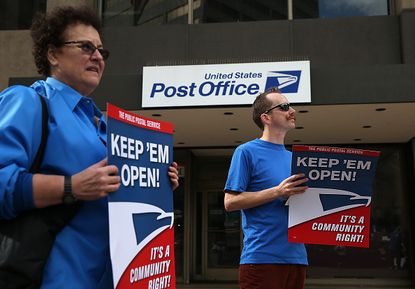A Postal Workers Union protest in 2014.