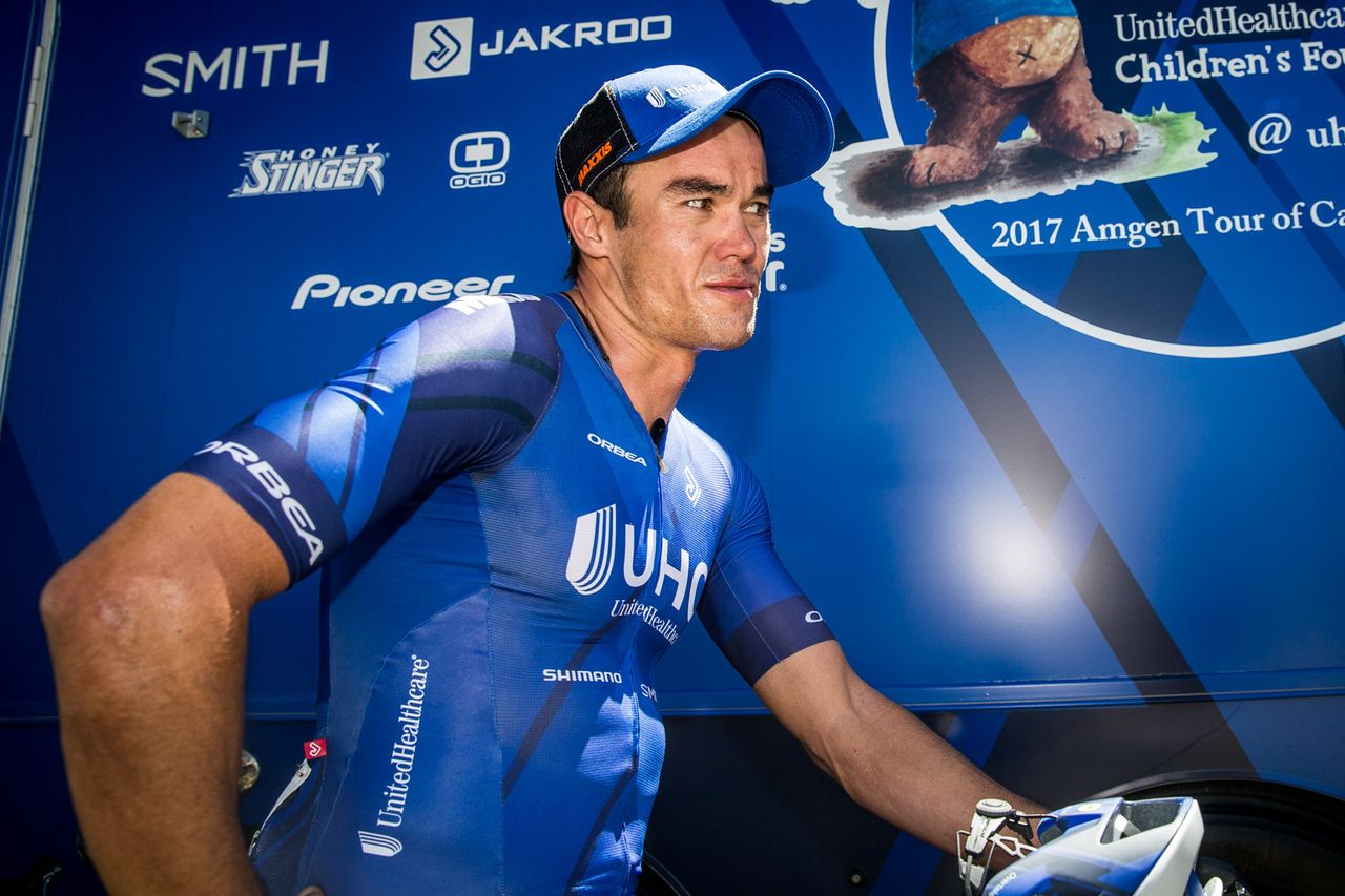 Travis McCabe (UnitedHealthcare) after the finish.
