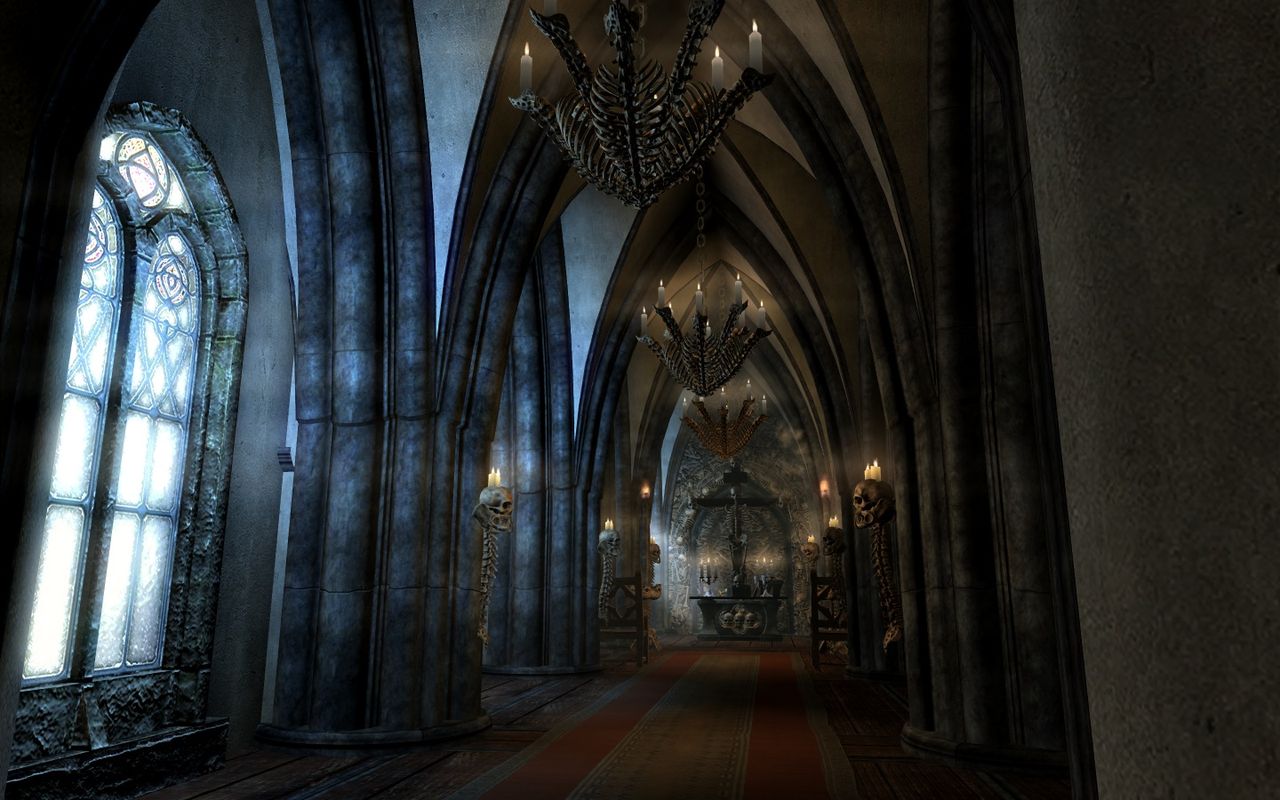 skull-lined hallway in a Cappadocian monastery