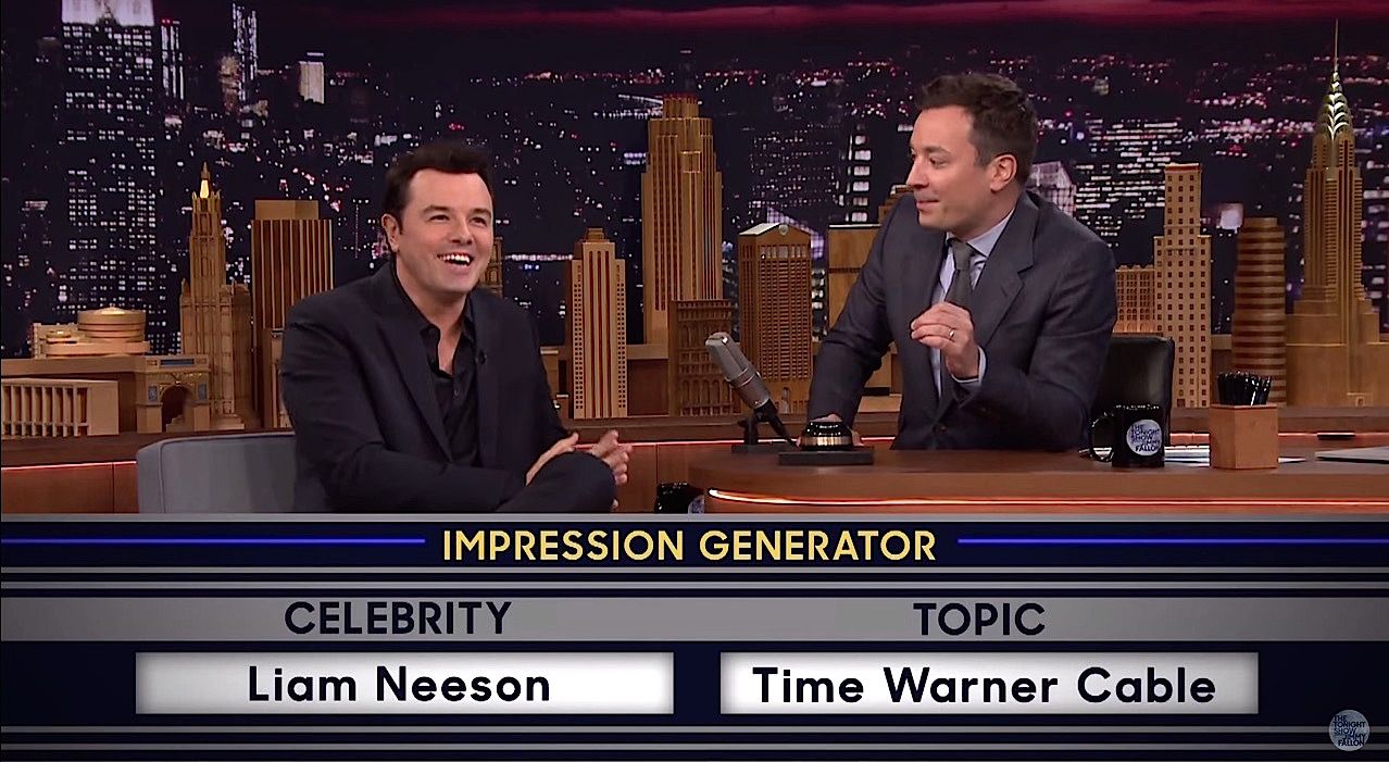 Seth MacFarlane battles Jimmy Fallon in a duel of random impersonations