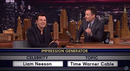 Seth MacFarlane battles Jimmy Fallon in a duel of random impersonations