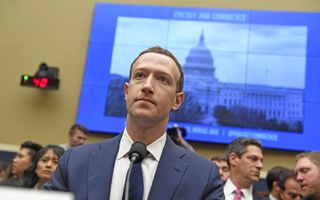 Facebook CEO Mark Zuckerberg testifies before a joint Senate committee hearing. Credit: Saul Loeb/AFP/Getty