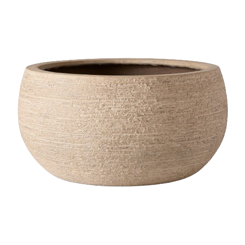 Composite planter in round shape