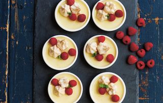 lemon pots with mini meringues