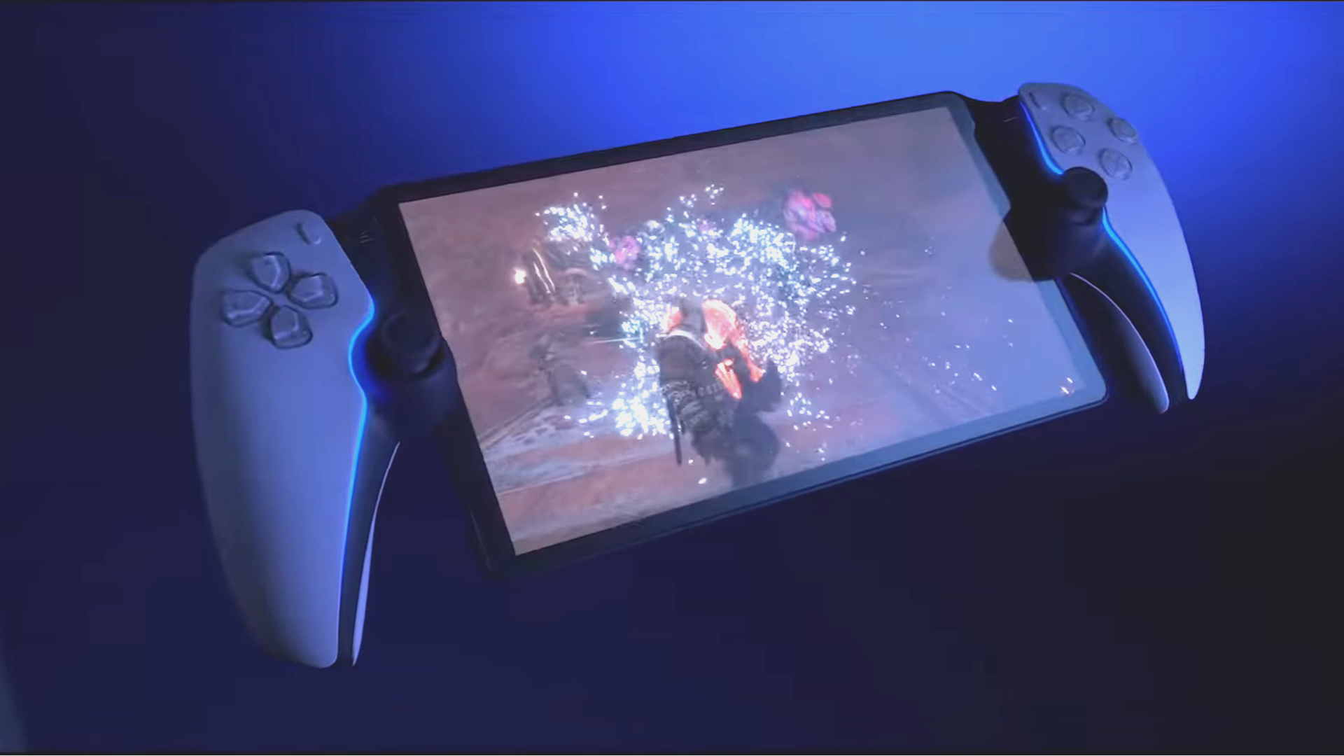 Sony'nin yaklaşmakta olan elde taşınabilir oyun akışı, birisinin bir Dualsense denetleyicisini bir oklava ile uzatmış gibi görünüyor