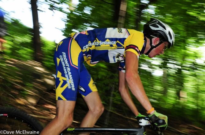 A Colorado Springs rider on a steep pitch