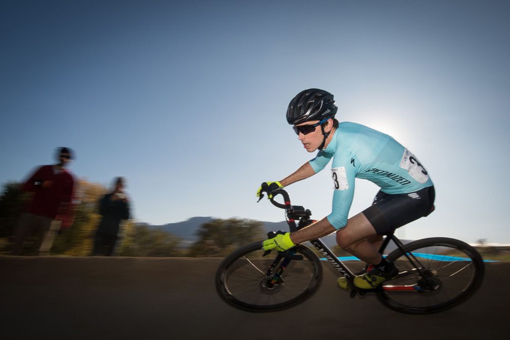 Allen Krughoff (Specialized | Retul) looks ahead during a twisty descent