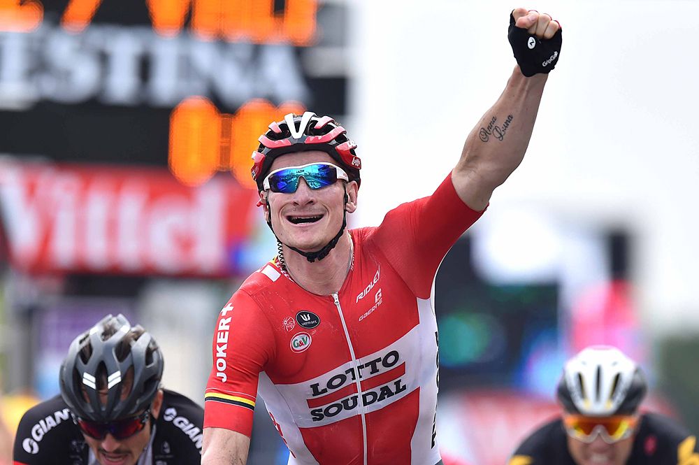 Andr&eacute; Greipel (Lotto Soudal) gets his third stage win of the 2015 Tour de France in Valence