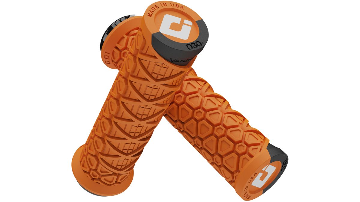 ODI Vanquish MTB Lock On Grips featuring D30 on a white background