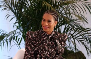 Kelly McCreary speaks during #BlogHer20 Health at Rolling Greens Los Angeles on February 01, 2020