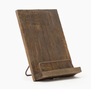 wooden cookbook stand