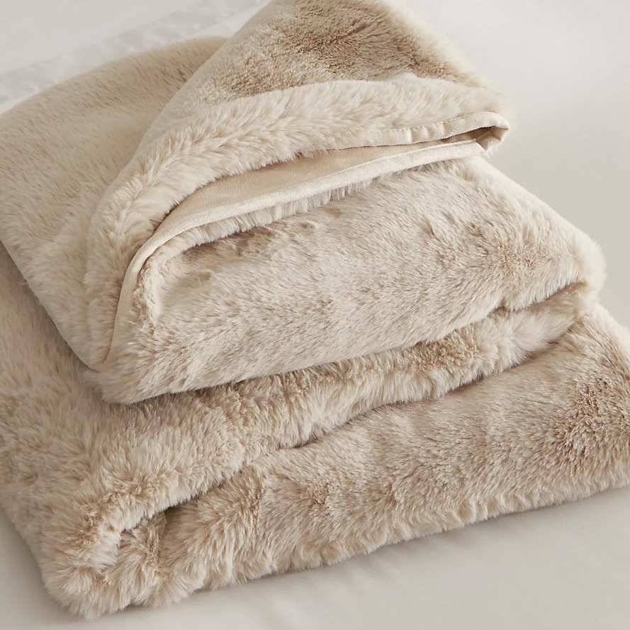 The White Company Faux Fur Throw
