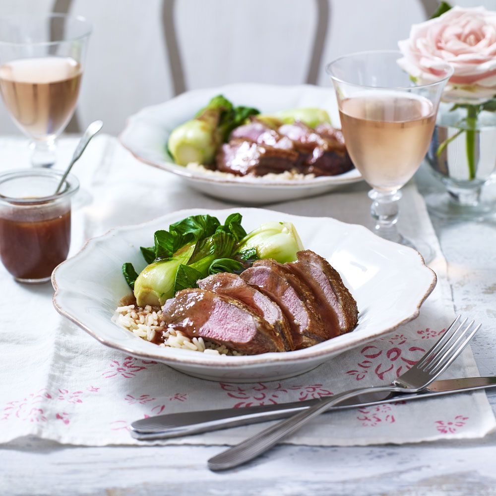 crispy duck with plum sauce