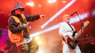 Fred Durst and Sam Rivers onstage