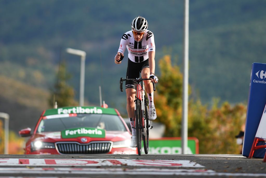 2020 Vuelta a Espana stage 5 Thymen Arensman at finish