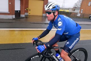 NOKERE BELGIUM MARCH 17 Mark Cavendish of United Kingdomand Team Deceuninck QuickStep during the 75th Nokere Koerse Danilith Classic 2021 Mens Elite a 1955km race from Deinze to Nokere Rain NokereKoerse on March 17 2021 in Nokere Belgium Photo by Luc ClaessenGetty Images