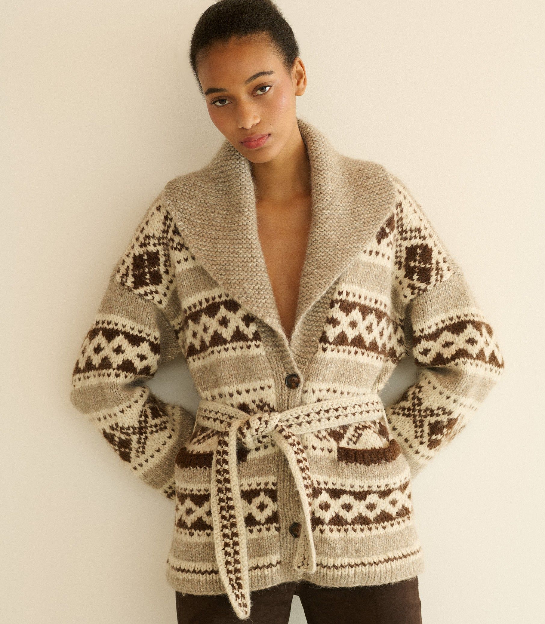 Hale Cardigan -- Rainer Jacquard