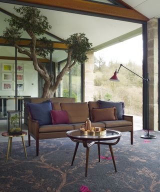 Floor colors - Patterned carpet in living room by Brintons