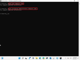 Command Prompt create new account in safe mode