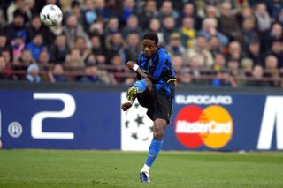 Mohamed Kallon playing for Inter in 2003