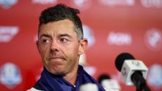 Rory McIlroy during the 2025 Ryder Cup winning press conference