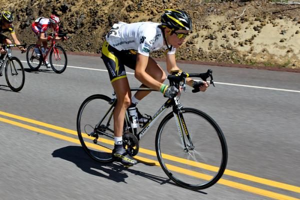 Tim Roe (Trek-Livestrong) best young rider on a descent