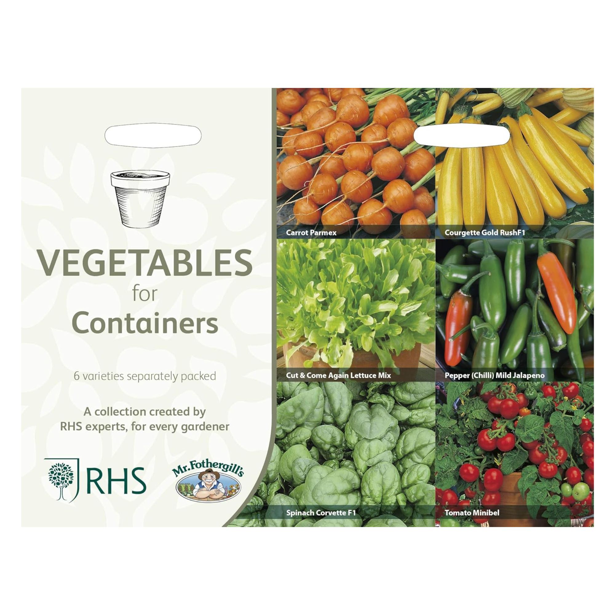 Mr Fothergill's RHS Vegetables for Containers Collection Seeds