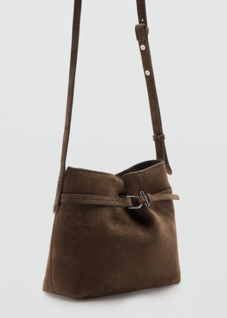 Mango Suede Shoulder Bag