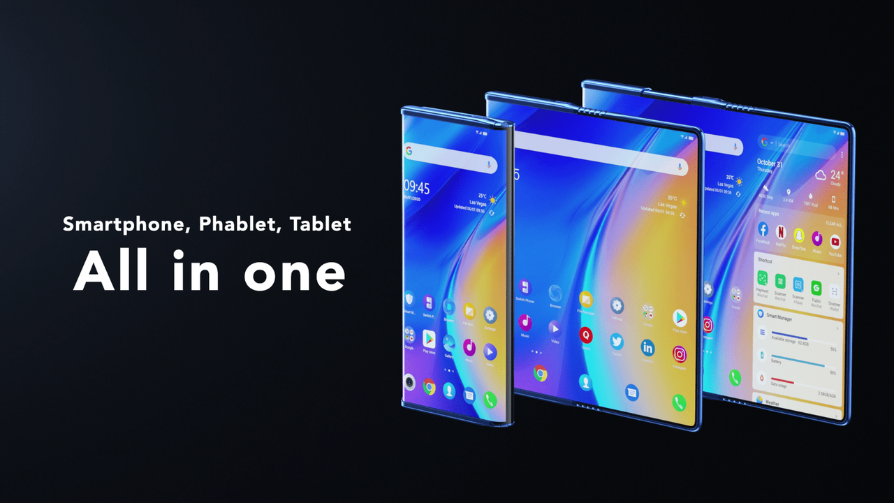 TCL Fold 'N Roll phone concept