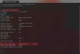 Command Prompt check account type