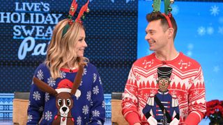 Kelly Ripa and Ryan Seacrest host syndication's 'Live' and its annual "Home for the Holidays" episode.