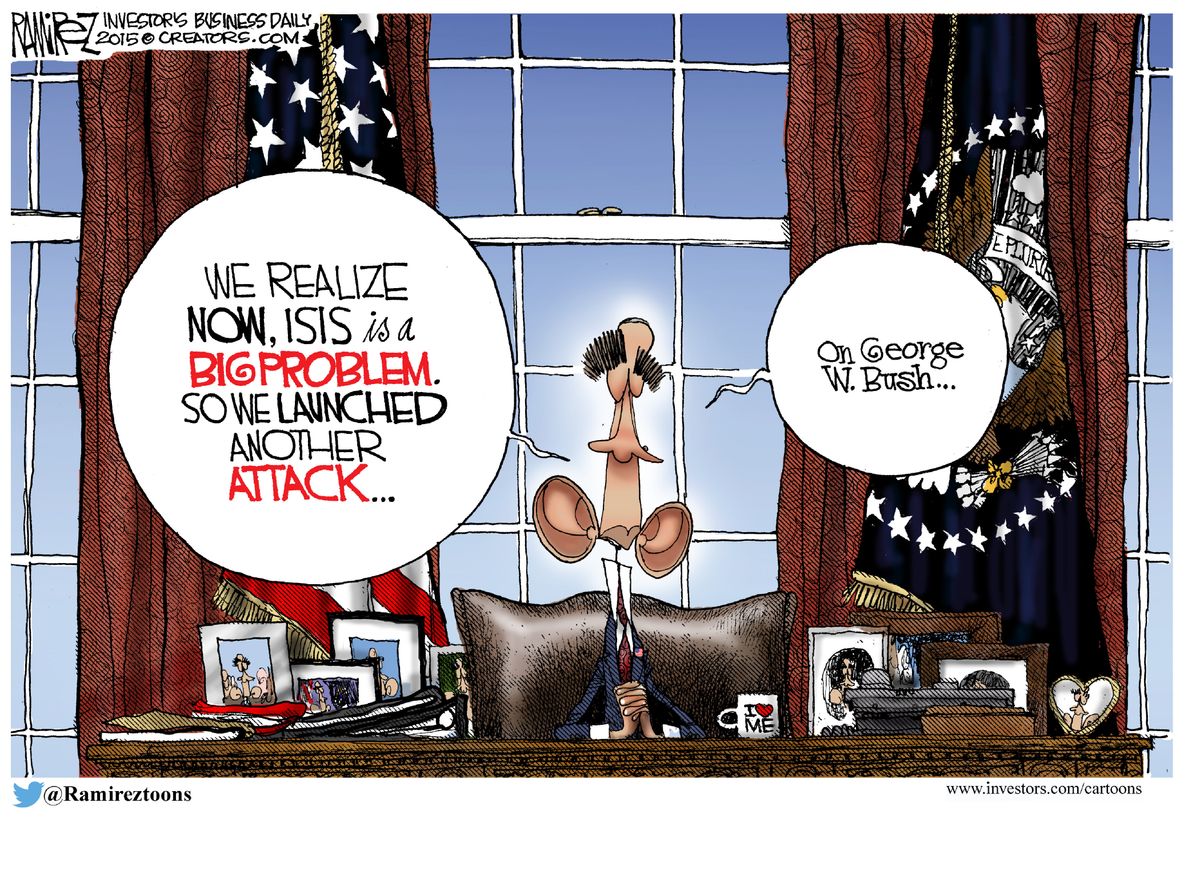 Obama cartoon World ISIS Bush administration | The Week