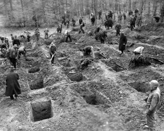 The graves of forced laborers near Suttrop in Germany.