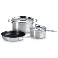 Le Creuset 3-ply Stainless Steel&nbsp;3-piece Cookware Set: was £499, now £299 at Le Creuset
