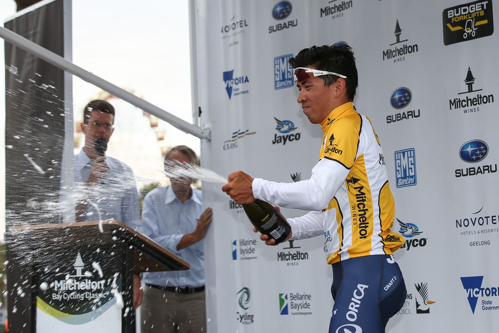 Caleb Ewan (Orica-GreenEdge) on the podium