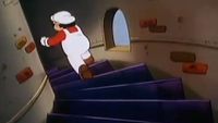 Super Mario running on stairs