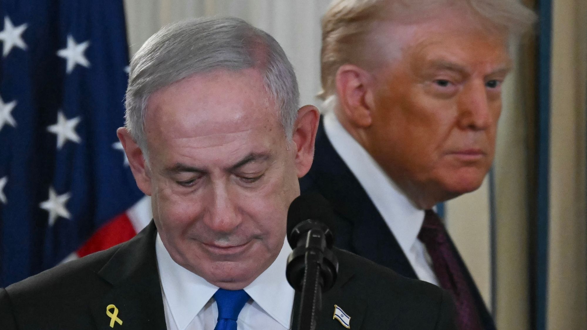 A file image of US President Donald Trump and Israeli Prime Minister Benjamin Netanyahu